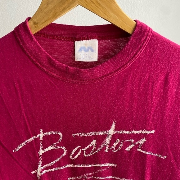 Vintage 80βs Pink  βBostonβ Graphic Top 80βs - Picture 3 of 5